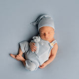 Angora Baby Overalls and Sleep Hat – Unisex Outfit for Newborns and Sitters