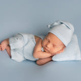 Angora Baby Overalls and Sleep Hat – Unisex Outfit for Newborns and Sitters
