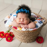 Newborn Headband with Small Chiffon Bows