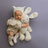 Angora Wool Newborn Baby Girl Knit Socks in Various Designs