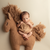 Brown Horse Stuffed Toy - Newborn Posing Pillow