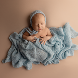Boucle Newborn Wrap & Bonnet Photo Outfit