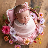 Newborn Headband with Small Chiffon Bows