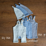 Soft Angora Baby Overalls and Sleep Hat – Unisex Outfit for Newborns and Sitters