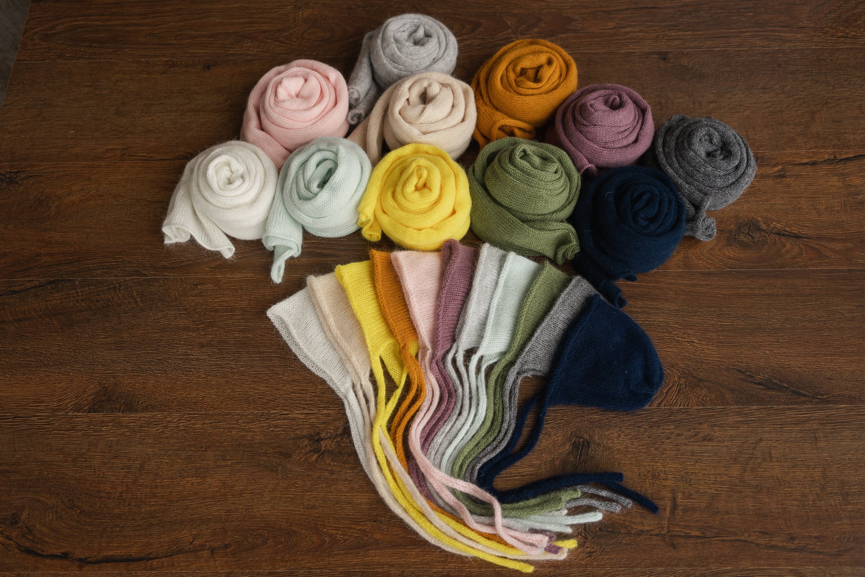 Newborn Knitted Wrap & Bonnet Prop Set, Newborn Knitted Outfit, Newborn Photography Props, Knit Newborn Bonnet, Baby Props for Photography,