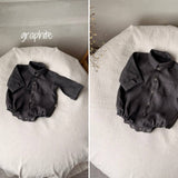 Baby Boy Linen Shirt Romper