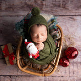 Felted Newborn Christmas Toys: Santa Claus, Snowman, Lollipop, Gingerbread Man