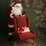 Angora Wool Newborn Santa Claus Outfit – Romper, Sleep Hat, Socks & Small Knit Toy