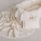 Natural Moses Basket Prop for Newborn Sessions and Nursery Decor