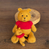 Angora Wool Knitted Teddy Bear & Donkey Toys - Newborn Cartoon Photography Props