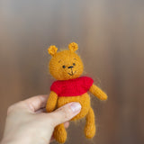 Angora Wool Knitted Teddy Bear & Donkey Toys - Newborn Cartoon Photography Props
