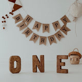 Wooden ONE Letters and Number Sign for First Birthday and Cake Smash