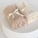 Organic Cotton Scalloped Edge Newborn Blanket