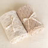 Organic Cotton Scalloped Edge Newborn Blanket