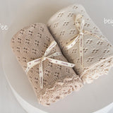 Organic Cotton Scalloped Edge Newborn Blanket
