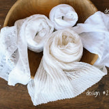 White Newborn Posing Fabric Wraps