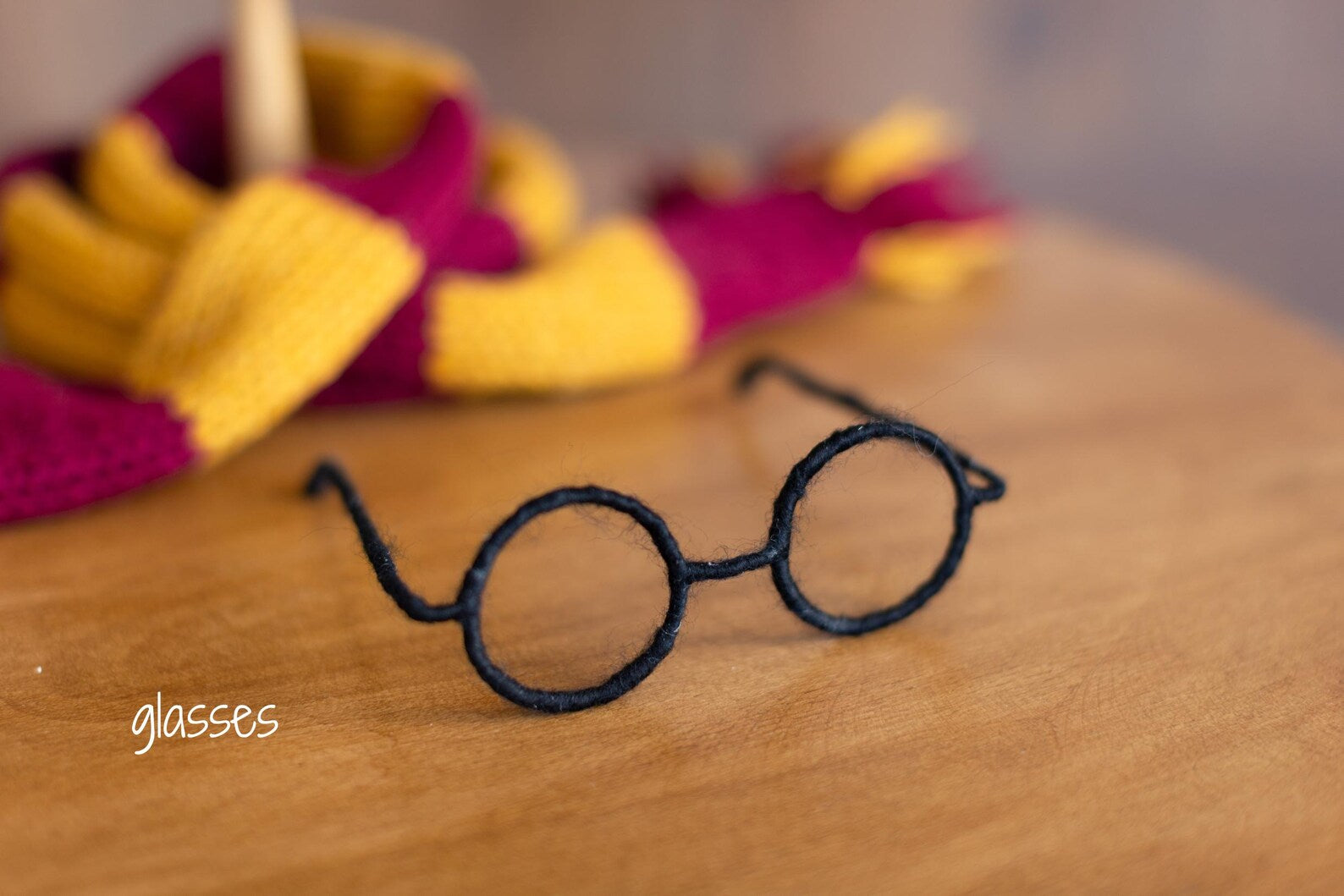 Newborn Wizard Outfit Set: Felted Sorting Hat, Owl Toy, Magic Wand & Knitted Scarf