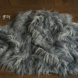 Newborn Flokati Faux Fur Rug, Newborn Photography Props, Basket Stuffer, Curly Fur Rug for Newborn Photoshoot, Flokati Rug Photo Prop