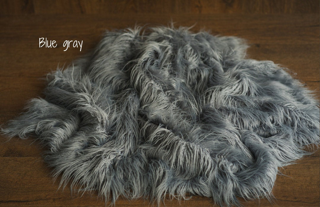 Newborn Flokati Faux Fur Rug, Newborn Photography Props, Basket Stuffer, Curly Fur Rug for Newborn Photoshoot, Flokati Rug Photo Prop