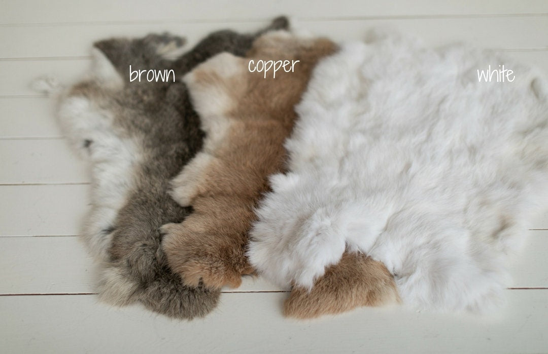 Real Rabbit Fur Rug, Newborn Fur Prop, Newborn Photography Prop, Newborn Props set, Newborn Rabbit Fur Cover, Newborn Posing fabric
