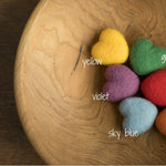 Newborn Felted Hearts Set, Newborn Valentine's heart props, Newborn photography props, Newborn felted prop, Merino wool Heart Baby props