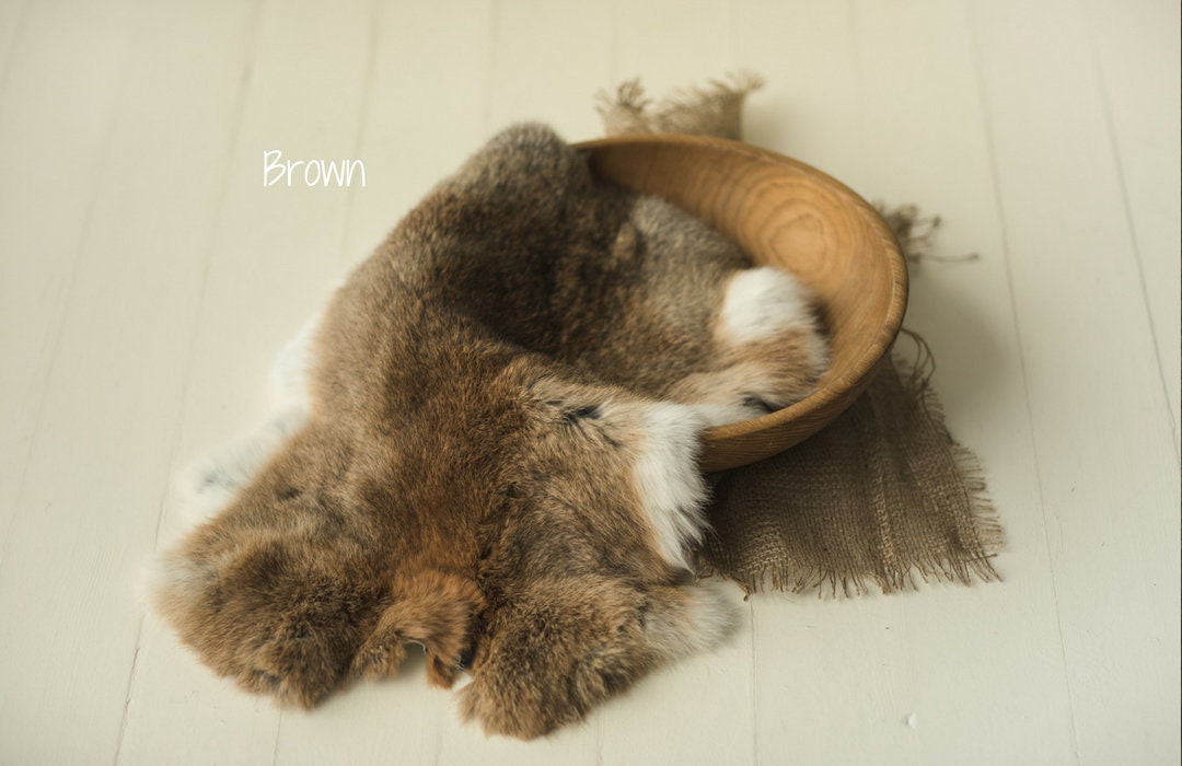 Real Rabbit Fur Rug, Newborn Fur Prop, Newborn Photography Prop, Newborn Props set, Newborn Rabbit Fur Cover, Newborn Posing fabric