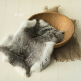 Real Rabbit Fur Rug, Newborn Fur Prop, Newborn Photography Prop, Newborn Props set, Newborn Rabbit Fur Cover, Newborn Posing fabric