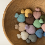 Newborn Felted Hearts Set, Newborn Valentine's heart props, Newborn photography props, Newborn felted prop, Merino wool Heart Baby props