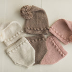 Newborn Knit Sleep Hat with Pants, Newborn Knitted Outfit, Newborn photography props, Coming Home Outfit Baby, Unisex Baby Knitted Outfit