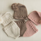 Newborn Knit Sleep Hat with Pants, Newborn Knitted Outfit, Newborn photography props, Coming Home Outfit Baby, Unisex Baby Knitted Outfit
