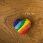 Newborn Rainbow Felted Heart Set, Newborn photography props, Newborn Rainbow photo props,Newborn felted prop,Baby Rainbow Felted Wool Hearts