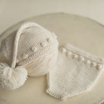 Newborn Knit Sleep Hat with Pants, Newborn Knitted Outfit, Newborn photography props, Coming Home Outfit Baby, Unisex Baby Knitted Outfit
