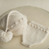 Newborn Knit Sleep Hat with Pants, Newborn Knitted Outfit, Newborn photography props, Coming Home Outfit Baby, Unisex Baby Knitted Outfit