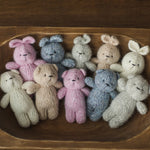 Knitted Newborn Teddy Bear and Bunny Toy for Photography, Newborn Crochet Rabbit Toy, Newborn Photography props, Easter bunny knitted toy