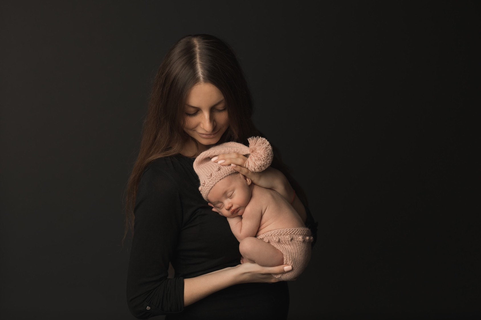 Newborn Knit Sleep Hat with Pants, Newborn Knitted Outfit, Newborn photography props, Coming Home Outfit Baby, Unisex Baby Knitted Outfit