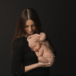 Newborn Knit Sleep Hat with Pants, Newborn Knitted Outfit, Newborn photography props, Coming Home Outfit Baby, Unisex Baby Knitted Outfit