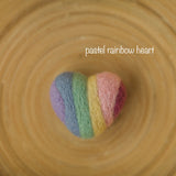 Newborn Rainbow Felted Heart Set, Newborn photography props, Newborn Rainbow photo props,Newborn felted prop,Baby Rainbow Felted Wool Hearts