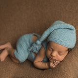 Newborn Alpaca Outfit Set, Newborn Knitted Outfit, Newborn Sleep hat, Newborn Overalls, Newborn Teddy Bear, Newborn Photography Props Outfit