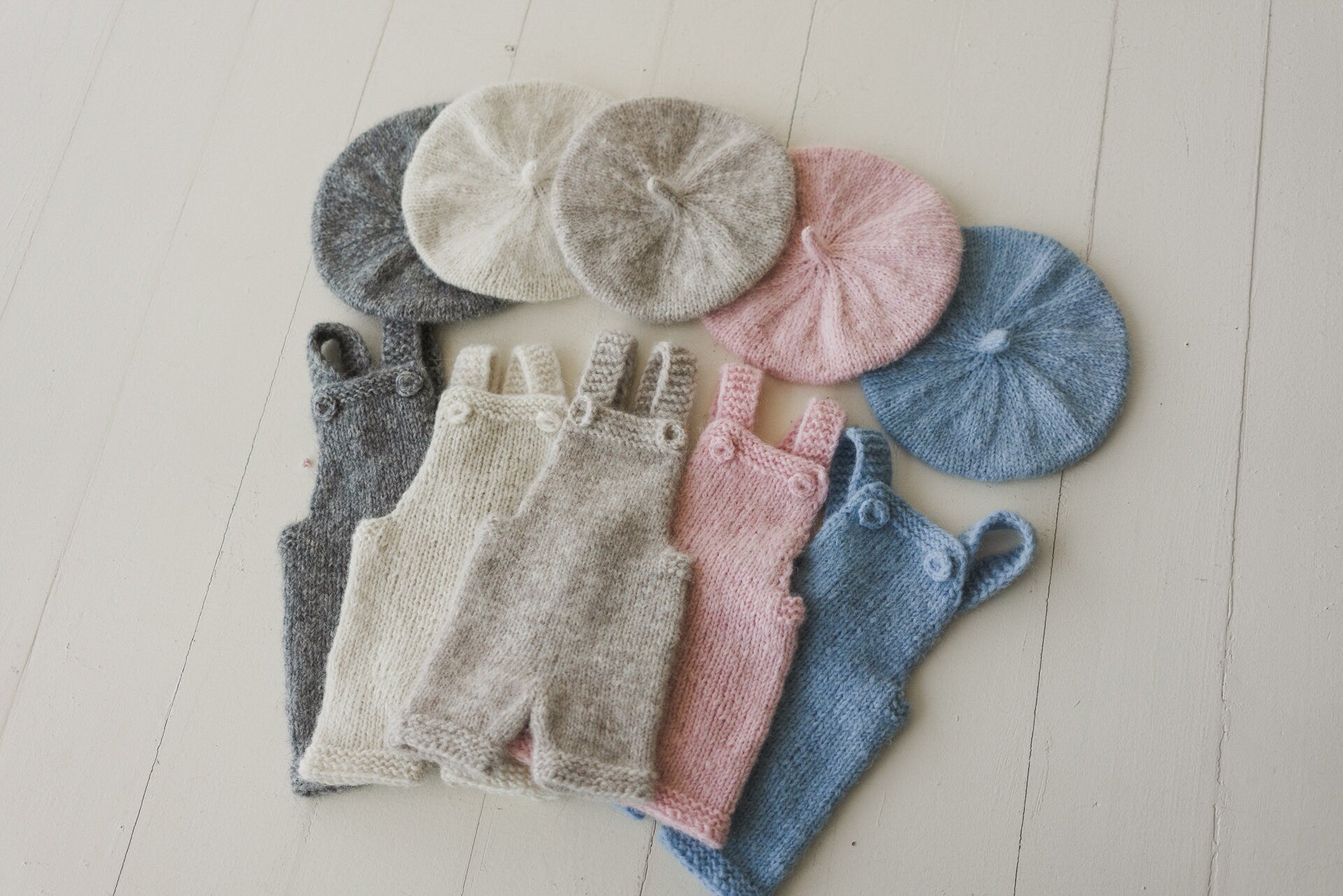 Newborn Alpaca Outfit Set, Newborn Knitted Outfit, Newborn Sleep hat, Newborn Overalls, Newborn Teddy Bear, Newborn Photography Props Outfit