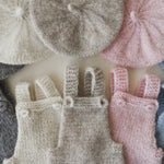 Newborn Alpaca Outfit Set, Newborn Knitted Outfit, Newborn Sleep hat, Newborn Overalls, Newborn Teddy Bear, Newborn Photography Props Outfit