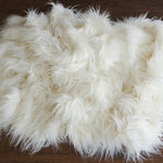 Newborn Flokati Faux Fur Rug, Newborn Photography Props, Basket Stuffer, Curly Fur Rug for Newborn Photoshoot, Flokati Rug Photo Prop