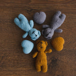 Merino wool Teddy Bear Toy for Newborn Photography,Newborn Knitted Teddy Bear Prop,Newborn Merino wool Blanket,Newborn props for photography