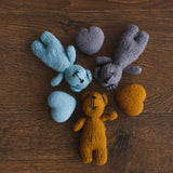 Merino wool Teddy Bear Toy for Newborn Photography,Newborn Knitted Teddy Bear Prop,Newborn Merino wool Blanket,Newborn props for photography