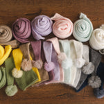 Newborn Sleep Hat and Wrap Sets, Newborn Knit Wrap, Newborn Photography Props, Newborn Knitted Photo Props, Newborn Coming Home Outfit Boy