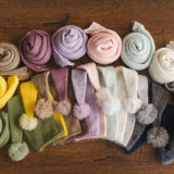 Newborn Sleep Hat and Wrap Sets, Newborn Knit Wrap, Newborn Photography Props, Newborn Knitted Photo Props, Newborn Coming Home Outfit Boy