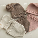 Newborn Knit Sleep Hat with Pants, Newborn Knitted Outfit, Newborn photography props, Coming Home Outfit Baby, Unisex Baby Knitted Outfit