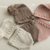 Newborn Knit Sleep Hat with Pants, Newborn Knitted Outfit, Newborn photography props, Coming Home Outfit Baby, Unisex Baby Knitted Outfit