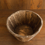 Vintage-style pine wood bowl and bucket – newborn photo session accessory