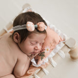 Handcrafted newborn wood rope chair – cozy photography prop