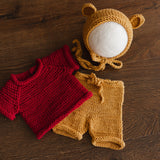 Newborn Teddy Bear Outfit, Baby First Birthday Outfit, Newborn Photography props, Newborn Coming Home Outfit Boy, Newborn Bear Outfit